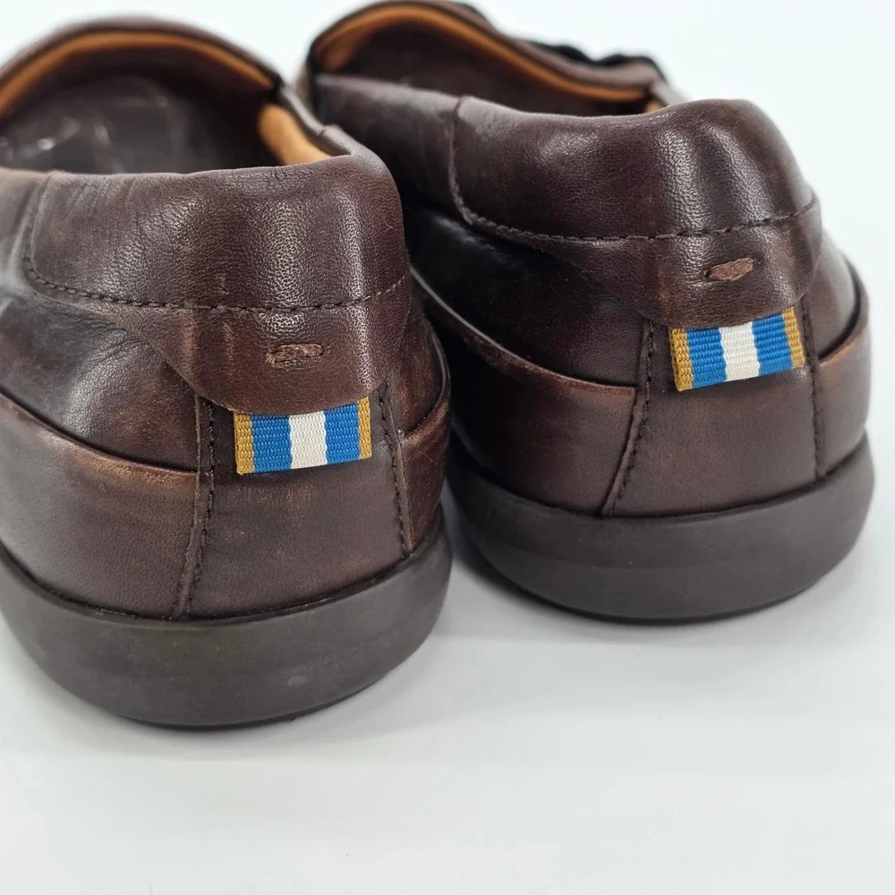 Ariat Two24 Penny Loafers Brown Leather Slip On‎ Shoes Moccasin Preppy Mens sz 8